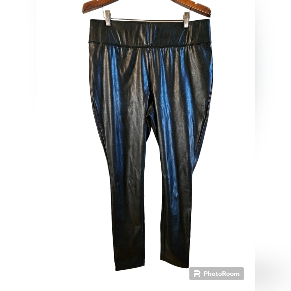 INC International Concepts faux leather leggings size 14.
